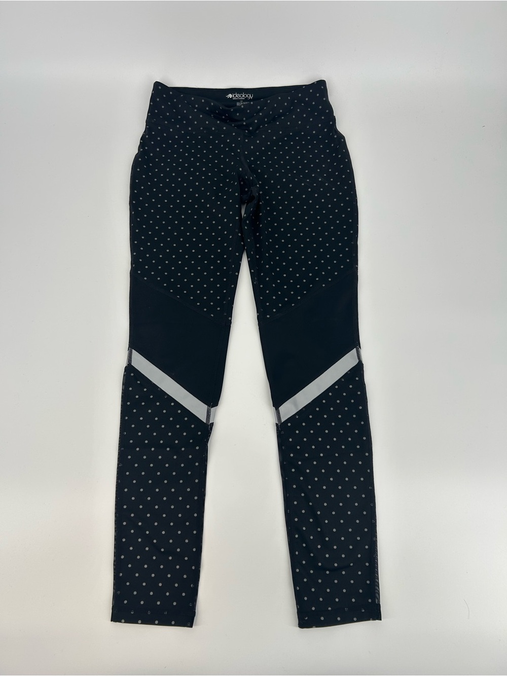 Ideology Black Leggings with silver polka dots